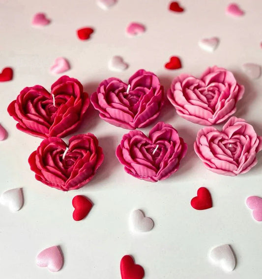 Heart Rose Candle