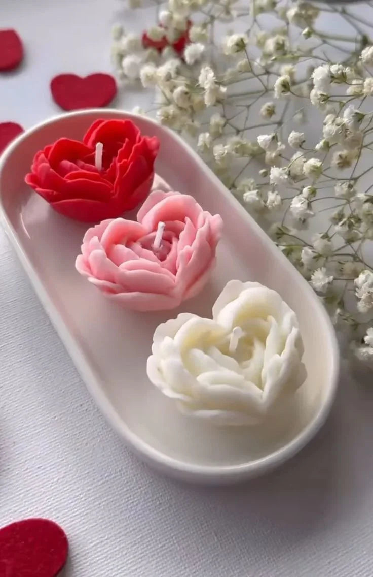 Heart Rose Candle
