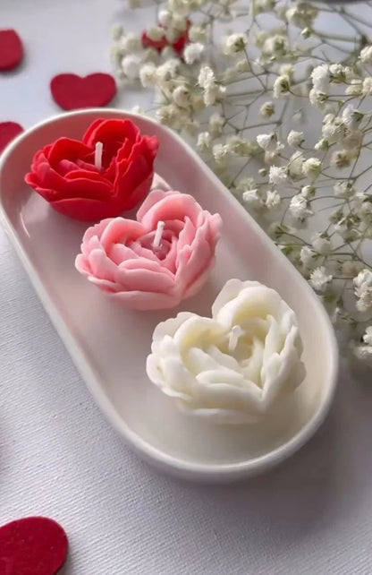 Heart Rose Candle