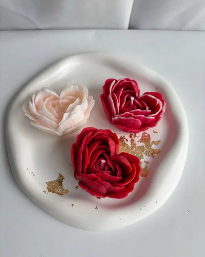 Heart Rose Candle