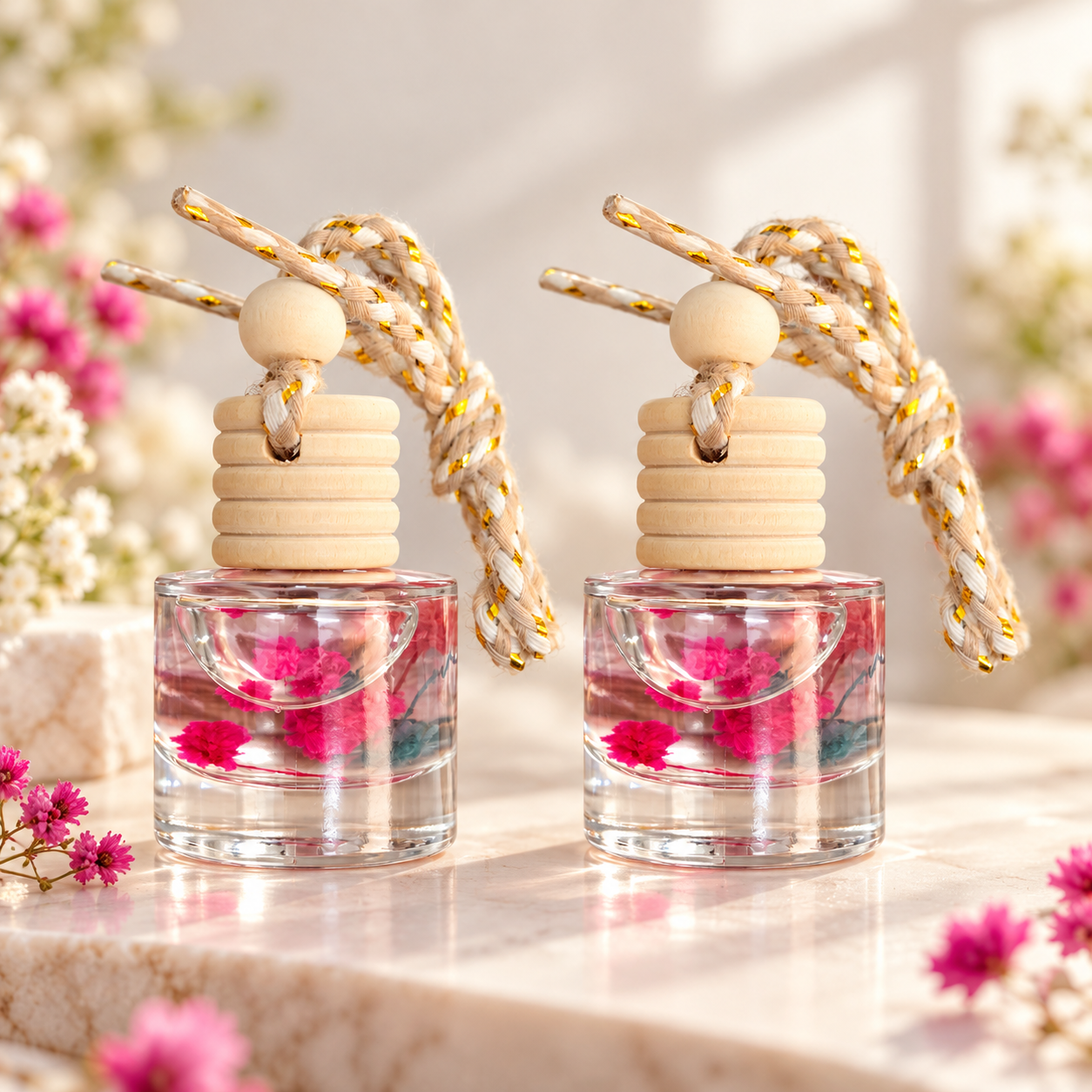 Car Hanging Perfume Pod – Transparent Floral | 10 ml | Alcohol Free