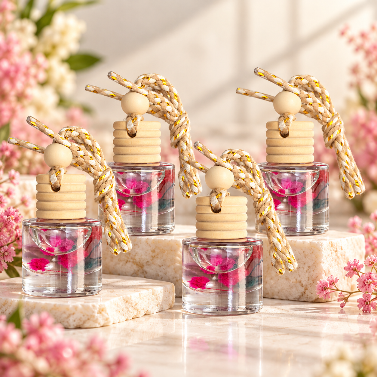 Car Hanging Perfume Pod – Transparent Floral | 10 ml | Alcohol Free