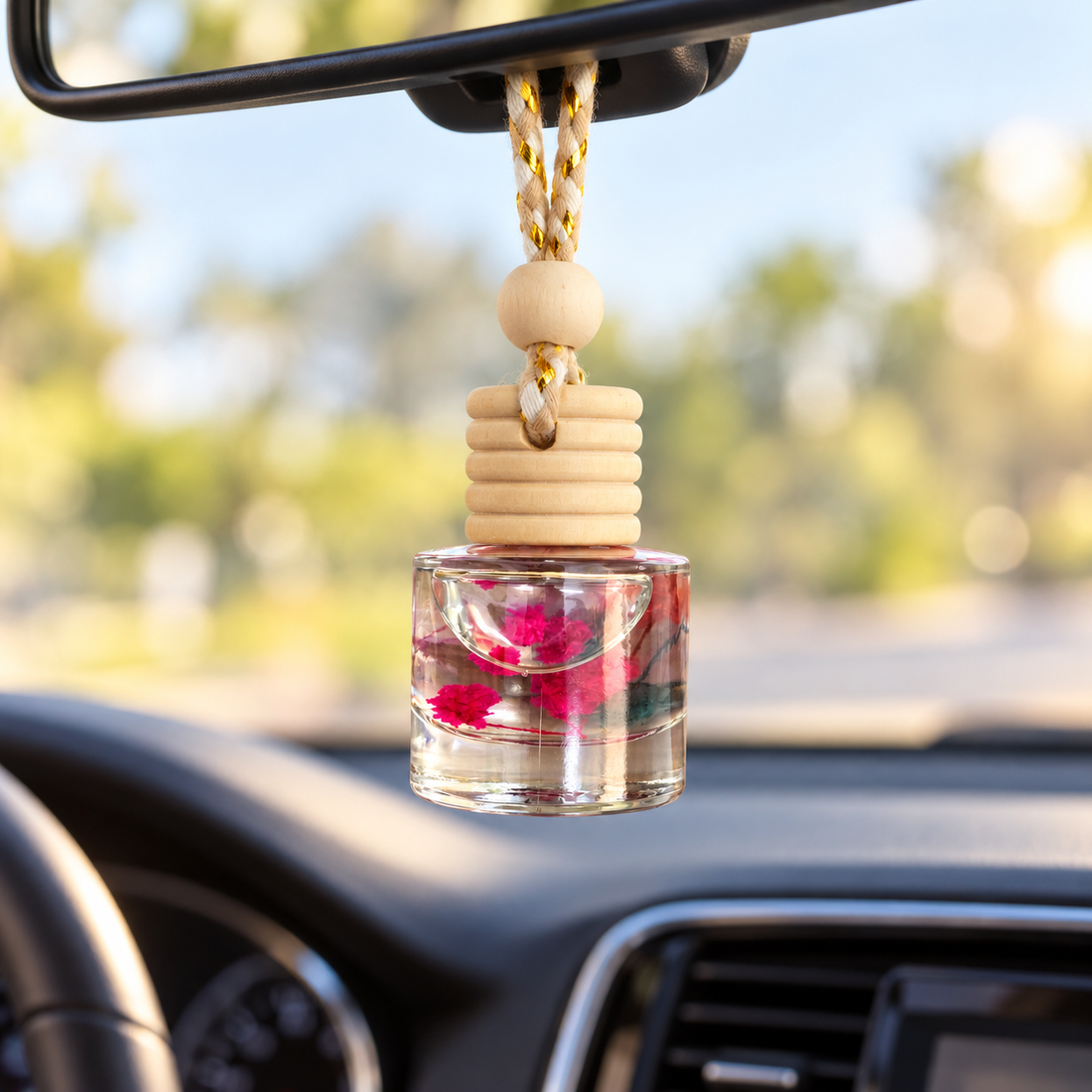Car Hanging Perfume Pod – Transparent Floral | 10 ml | Alcohol Free