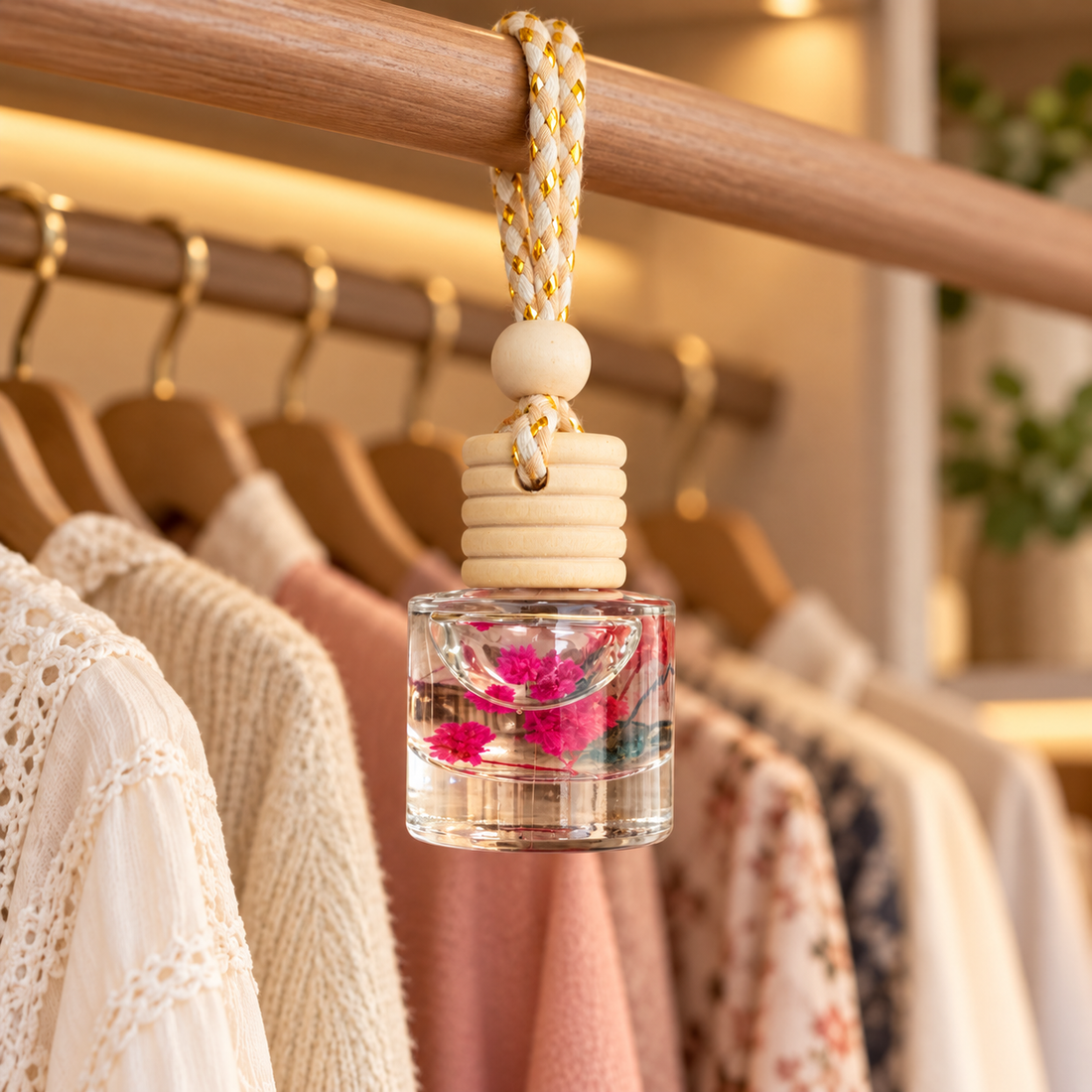 Car Hanging Perfume Pod – Transparent Floral | 10 ml | Alcohol Free