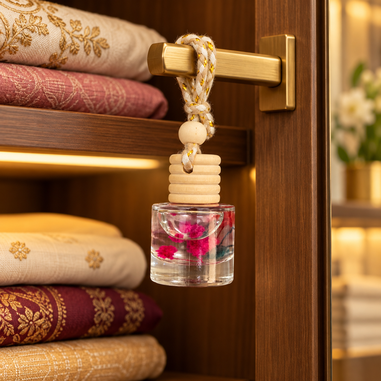 Car Hanging Perfume Pod – Transparent Floral | 10 ml | Alcohol Free