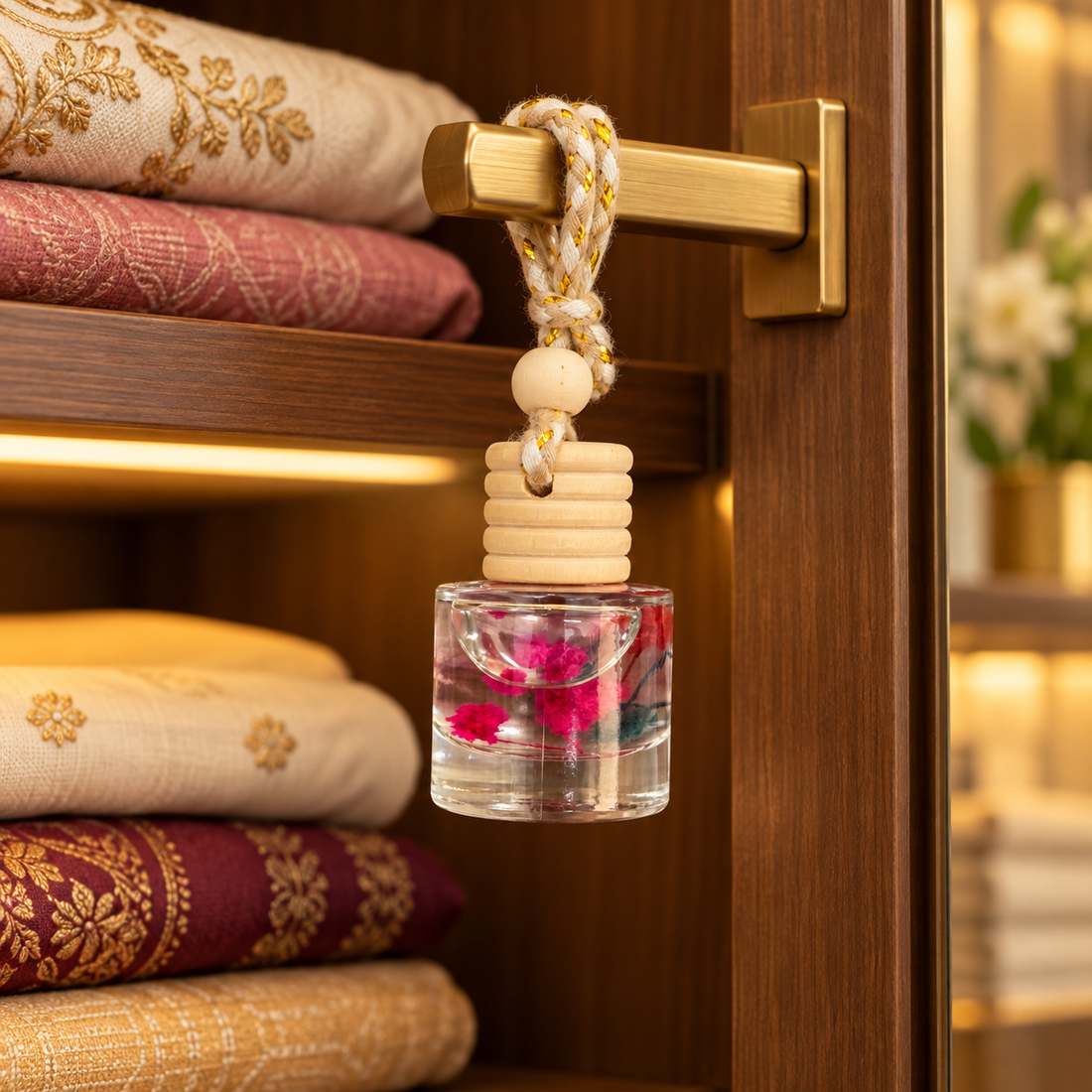 Car Hanging Perfume Pod – Transparent Floral | 10 ml | Alcohol Free