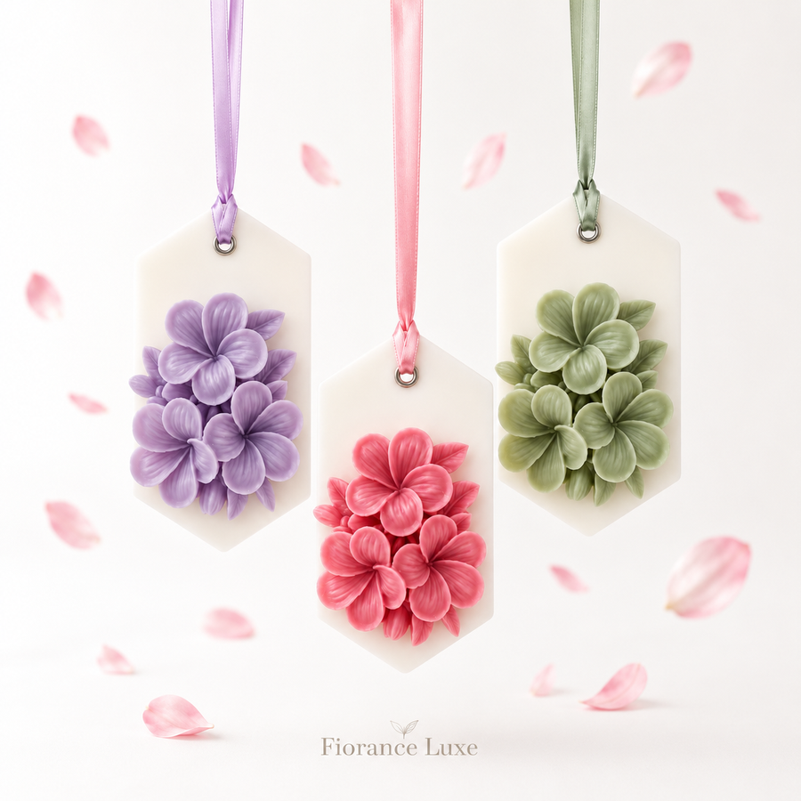 Set of cherry blossom wax sachets by Fiorance Luxe – multicolor floral scented soy wax sachets for home and gifting