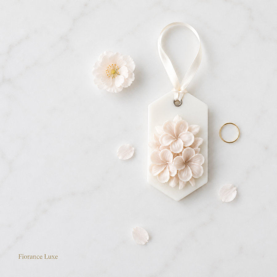 Cherry blossom scented wax sachet by Fiorance Luxe – handmade floral soy wax sachet for wedding gifting and home fragrance
