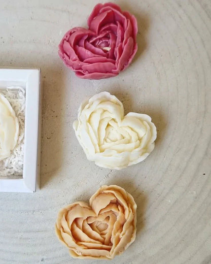 Heart Rose Candle