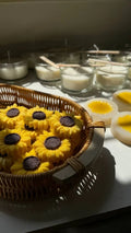 Sunflower Shaped Scented Soy Wax Candles – Set of 4 | Floral Candles Online India
