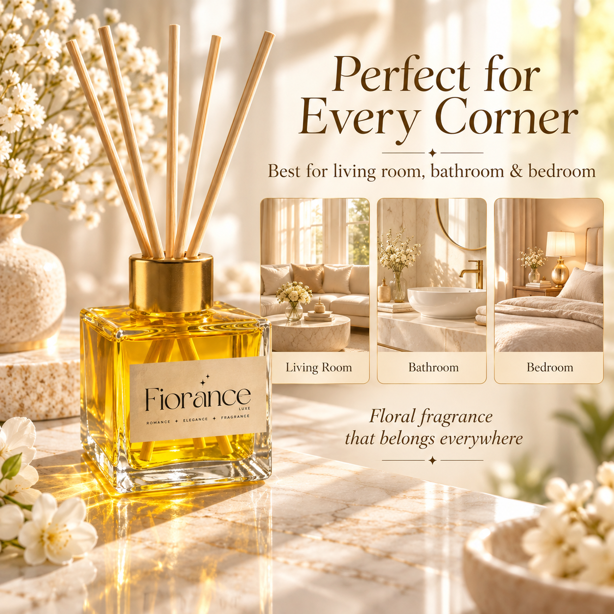 Floral Reed Diffuser – 100 ml | 6 Reeds