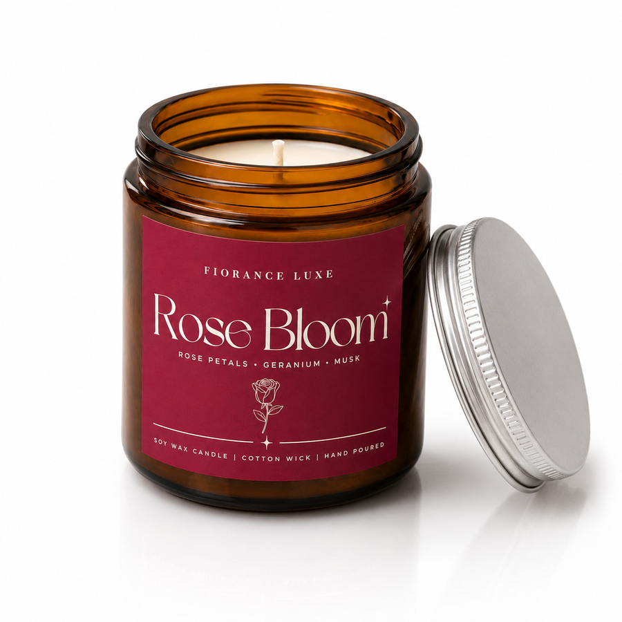 Fiorance Luxe Rose Bloom Candle
