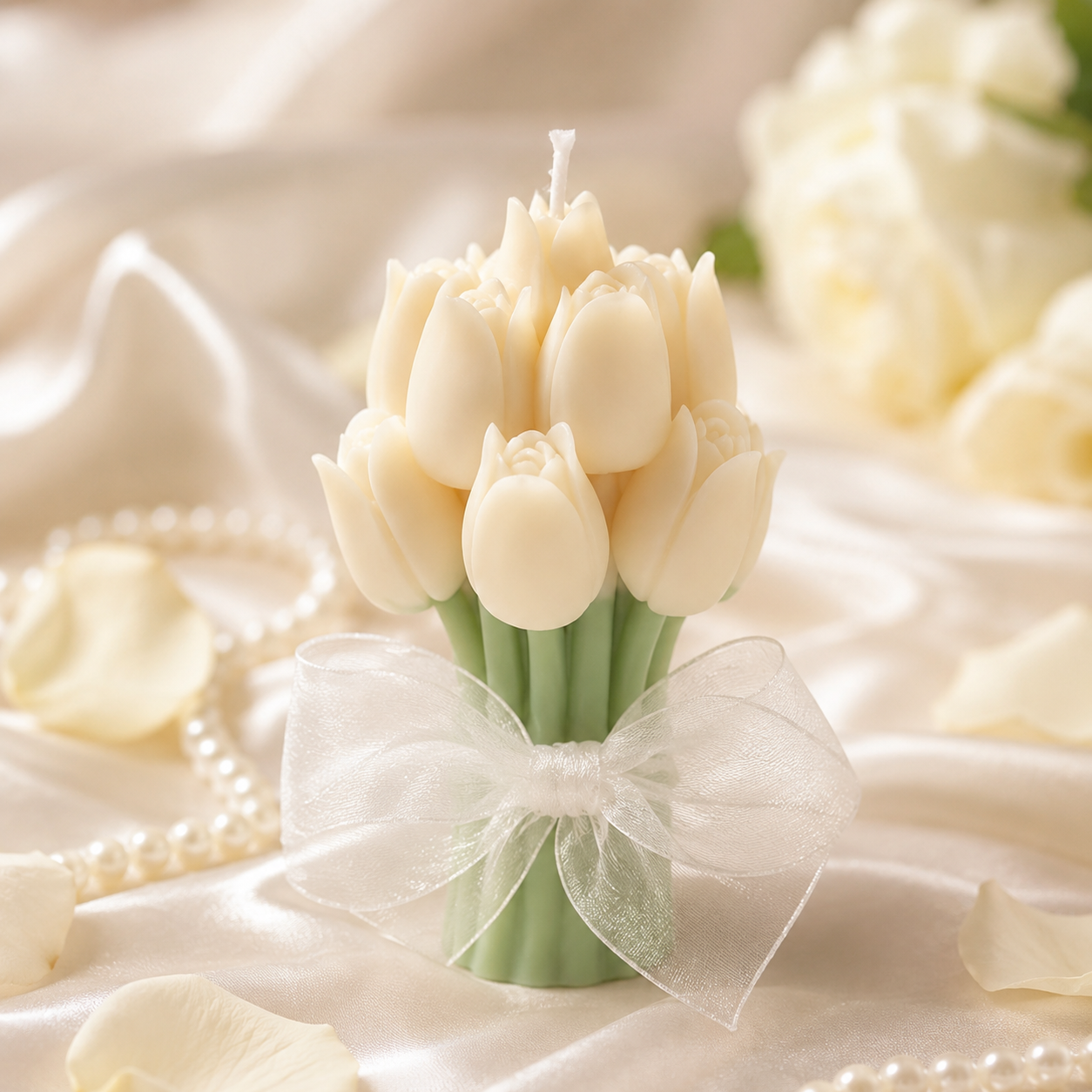 Tulip Bouquet Candle | Bridal Gift | Bouquet Set of 2