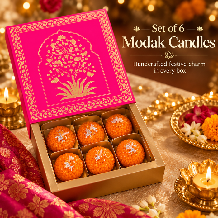 Festive Laddoo Candle – Set of 6