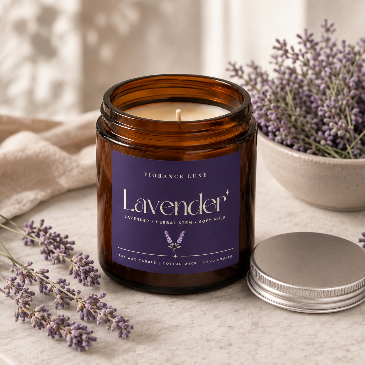 Fiorance Luxe Lavender Candle