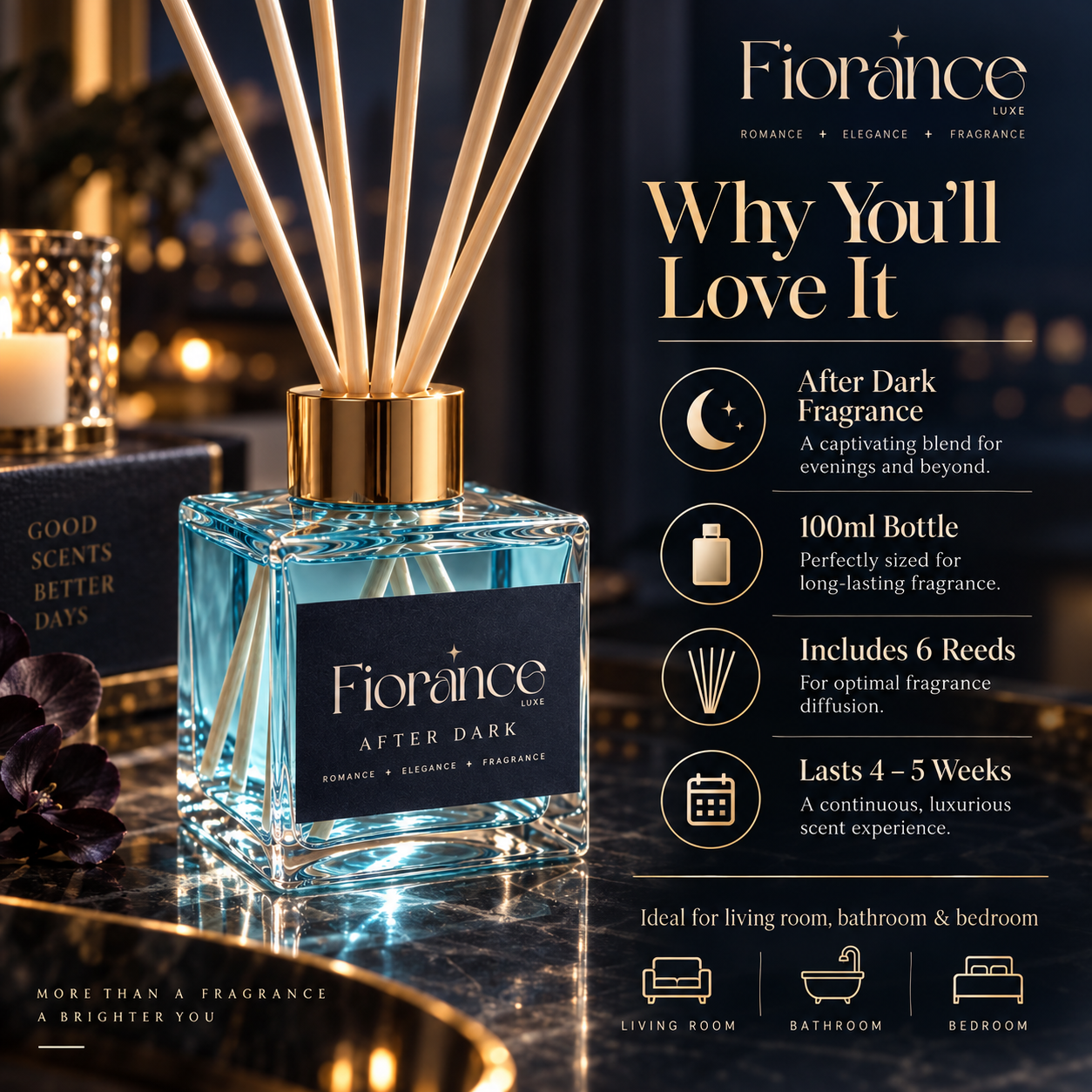 After Dark Reed Diffuser – 100 ml | 6 Reeds