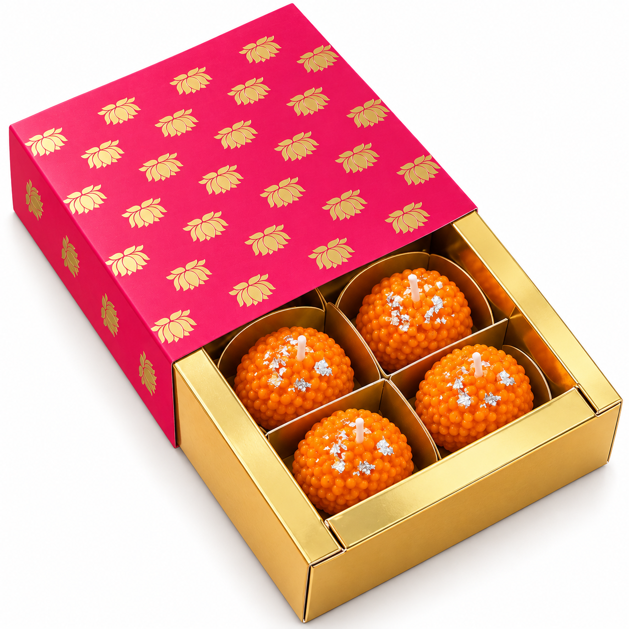 Festive Laddoo Candle – Set of 4