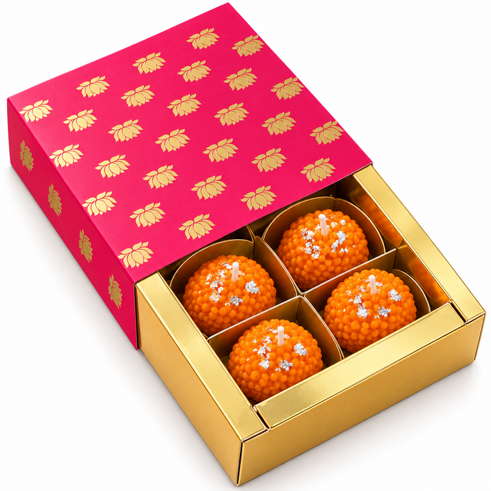 Festive Laddoo Candle – Set of 4