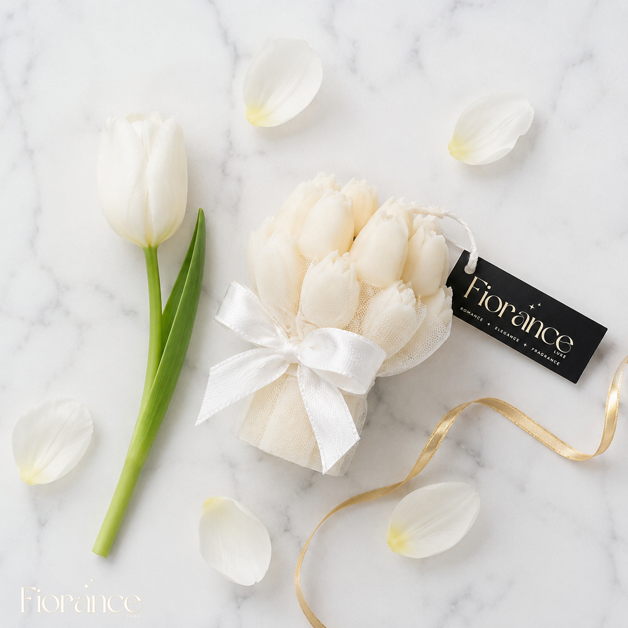 Tulip Bouquet Candle | Bridal Gift | Bouquet Set of 2