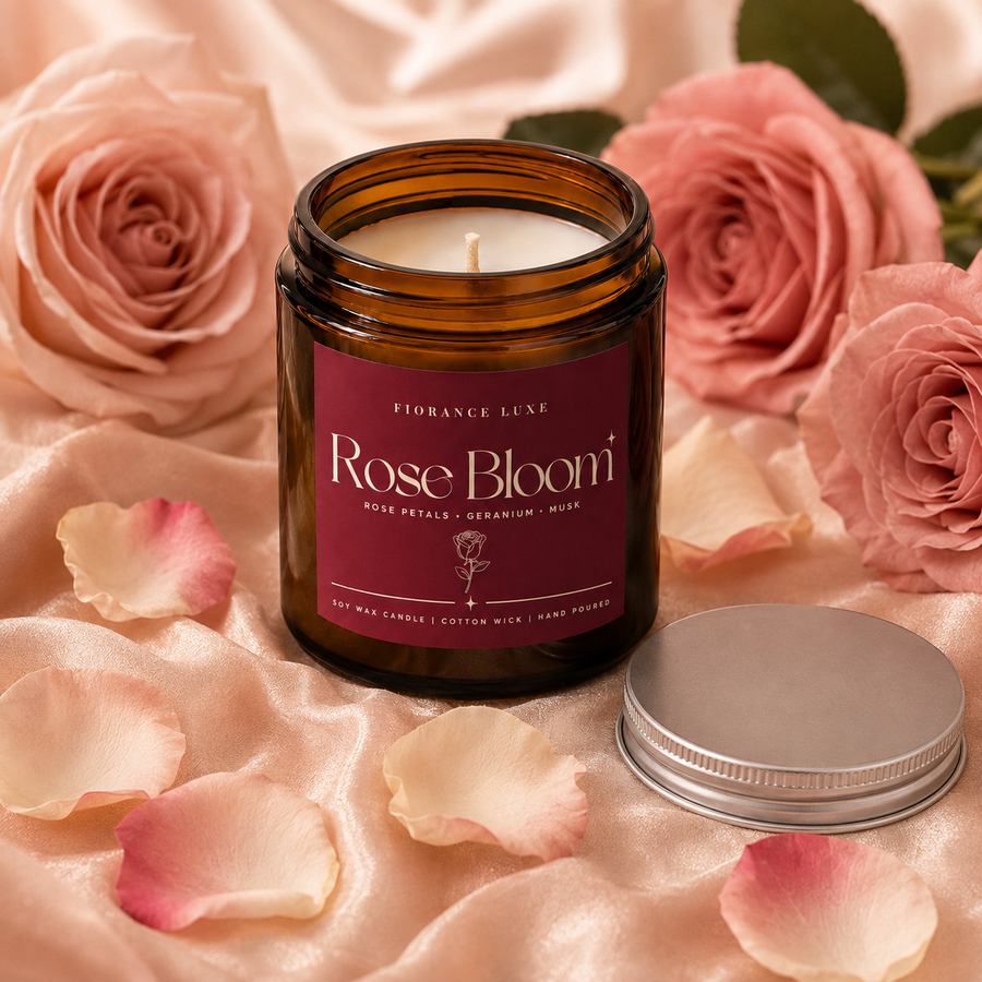 Fiorance Luxe Rose Bloom Candle