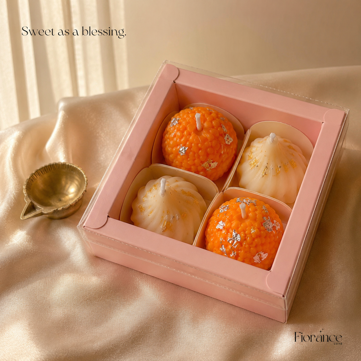 Mithai Moments Laddoo & Modak Candle | Set of 4