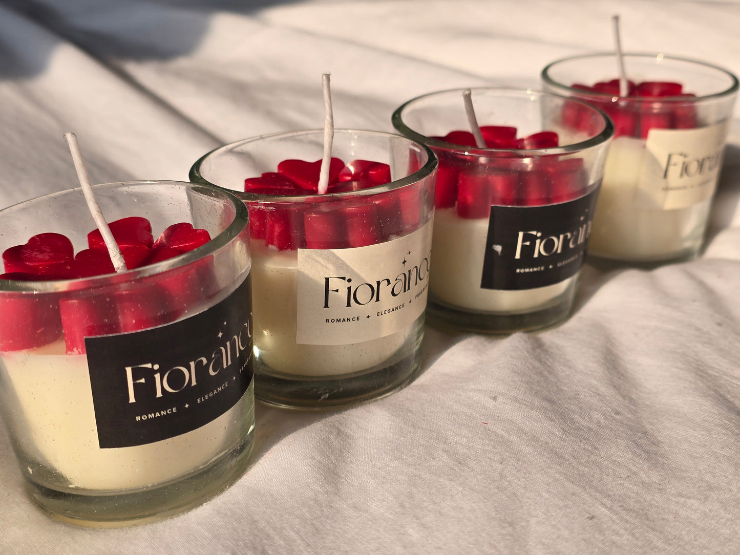 Heart Shot Glass candle - Set of 2