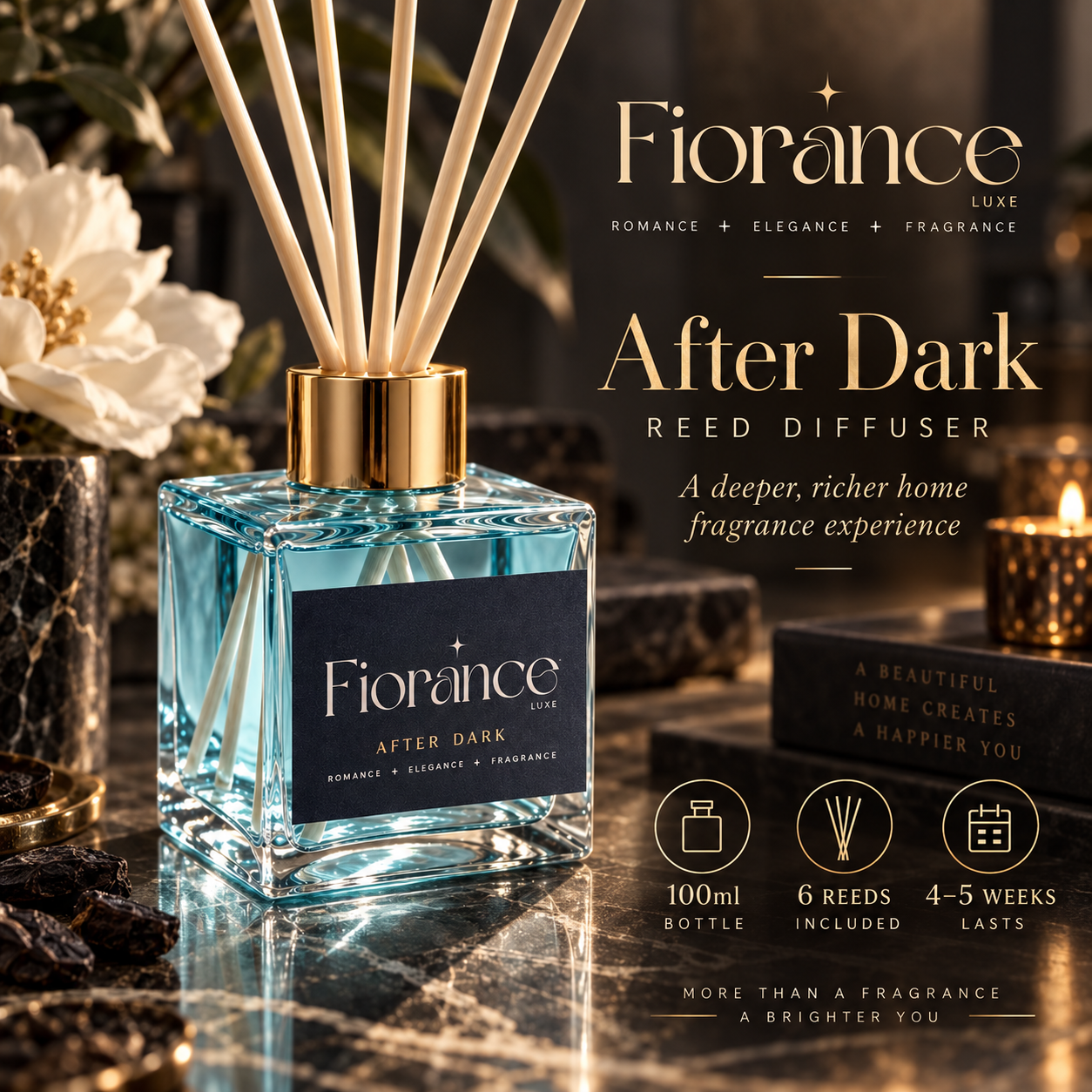 After Dark Reed Diffuser – 100 ml | 6 Reeds