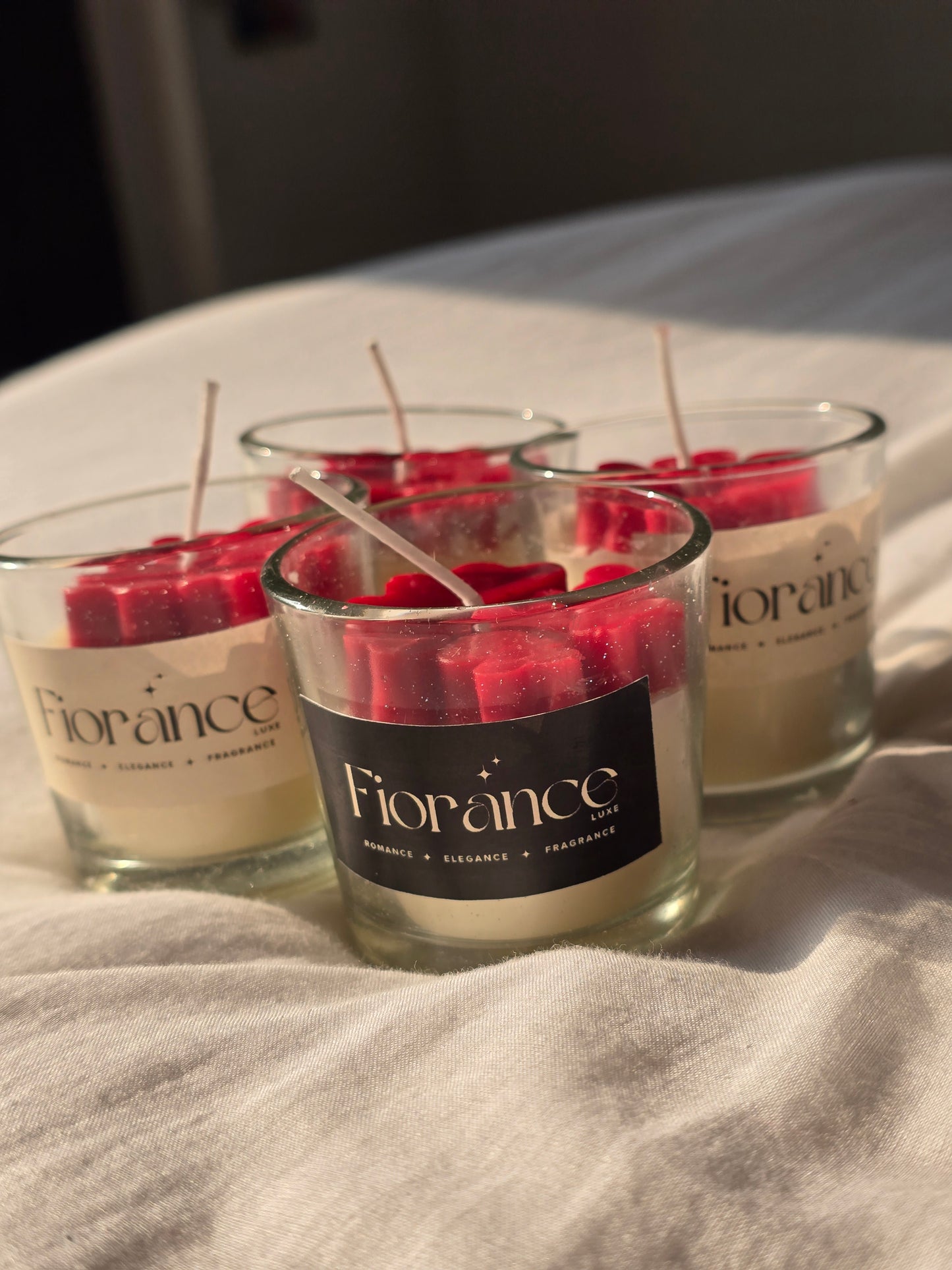 Heart Shot Glass candle - Set of 2