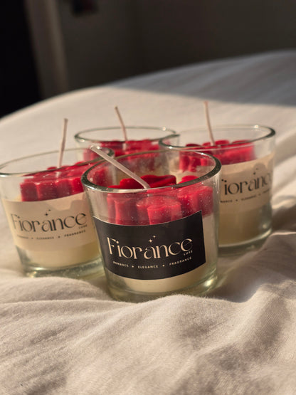 Heart Shot Glass candle - Set of 2