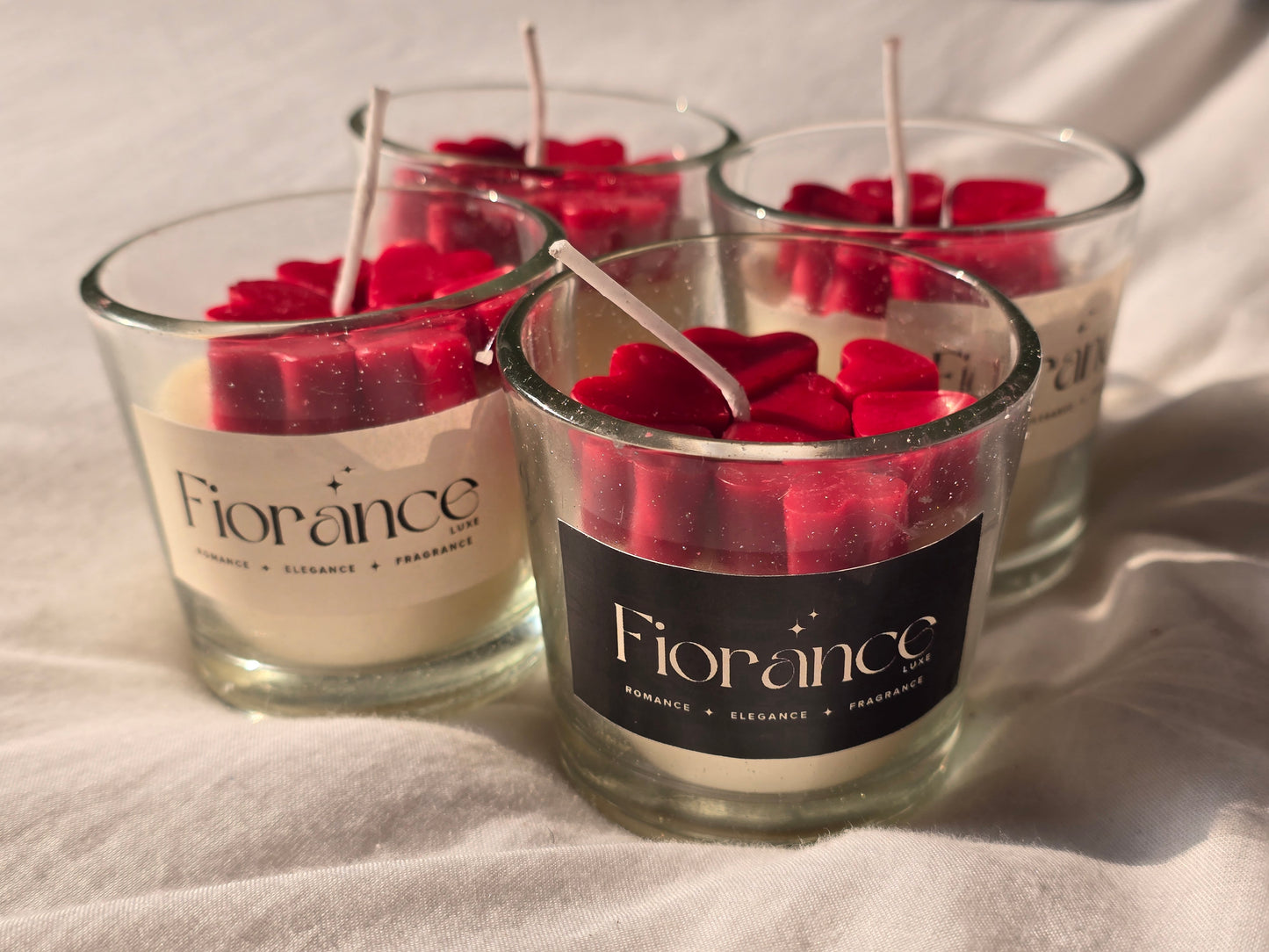 Heart Shot Glass candle - Set of 2