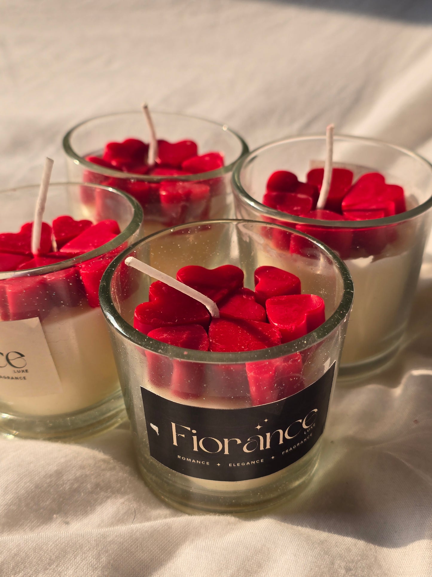 Heart Shot Glass candle - Set of 2