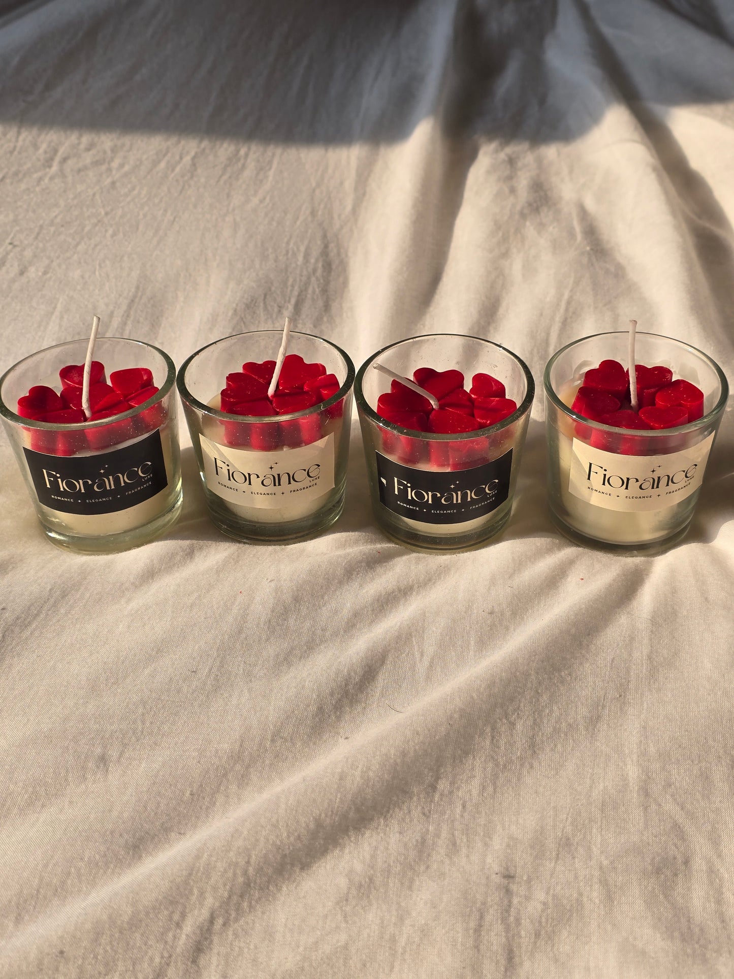 Heart Shot Glass candle - Set of 2