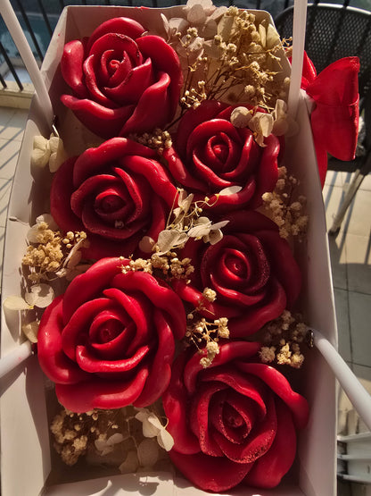 The Rose Vault - 6 Rose Candle Hamper