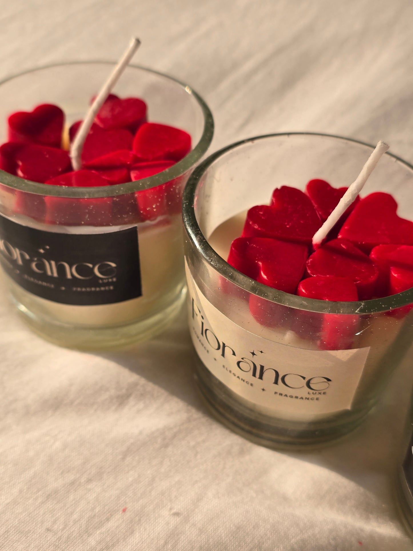 Heart Shot Glass candle - Set of 2