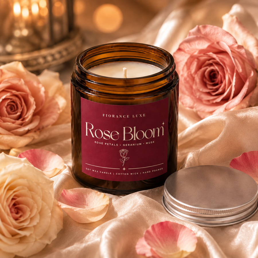 Fiorance Luxe Rose Bloom Candle
