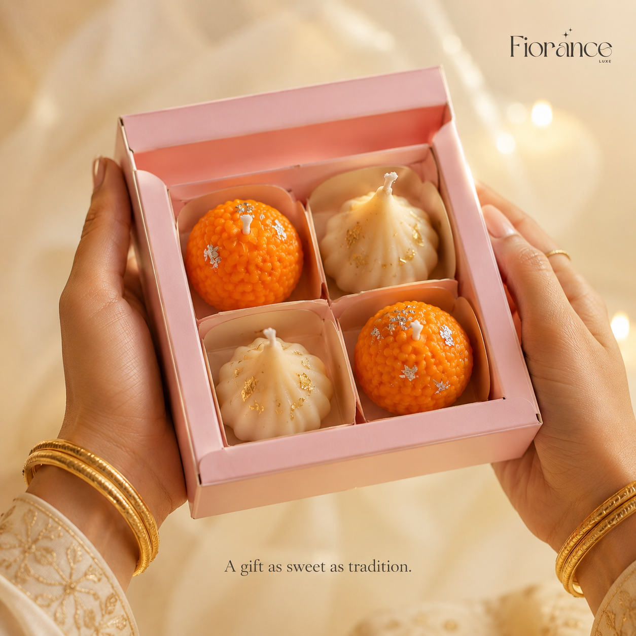 Mithai Moments Laddoo & Modak Candle | Set of 4