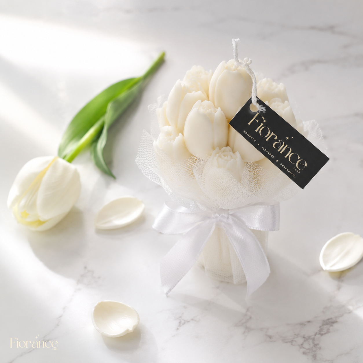 Tulip Bouquet Candle | Bridal Gift | Bouquet Set of 2