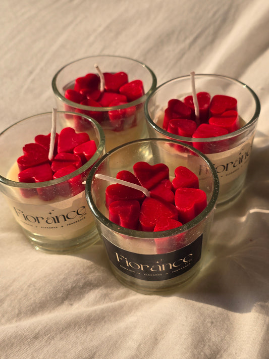 Heart Shot Glass candle - Set of 2