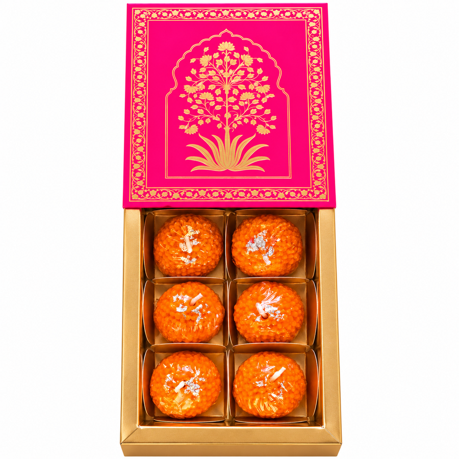 Festive Laddoo Candle – Set of 6