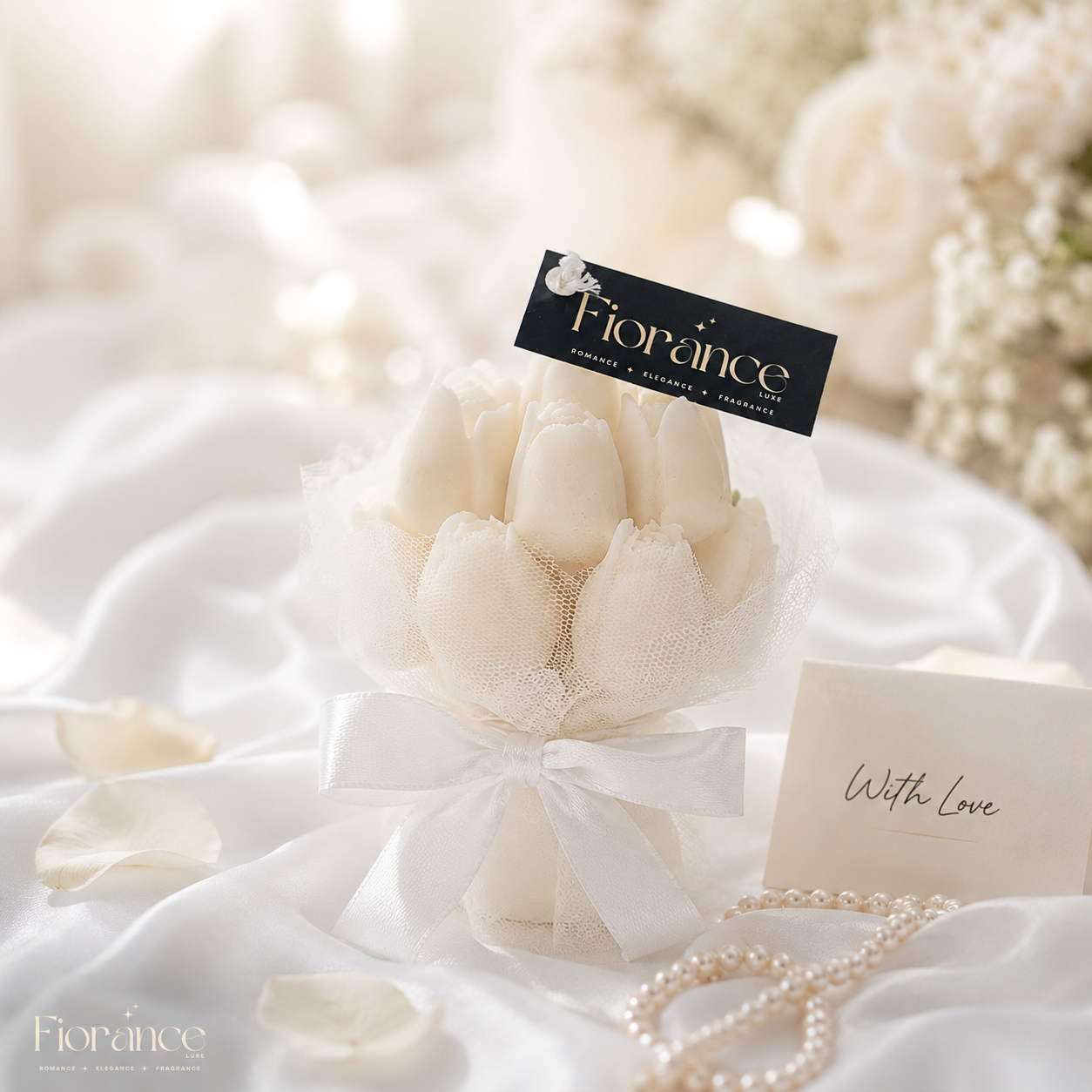 Tulip Bouquet Candle | Bridal Gift | Bouquet Set of 2