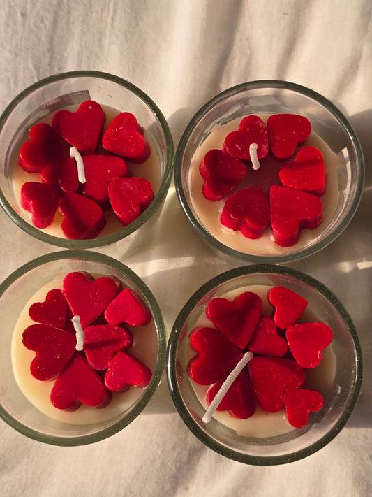 Heart Shot Glass candle - Set of 2